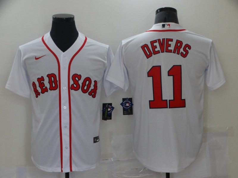 Men's Boston Red Sox Rafael Devers #11 White Baseball Jersey